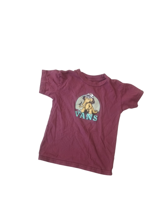 Vans Other - Vans Kids 2T Maroon Skate Antecater Mascot Graphic Tee Short Sleeve